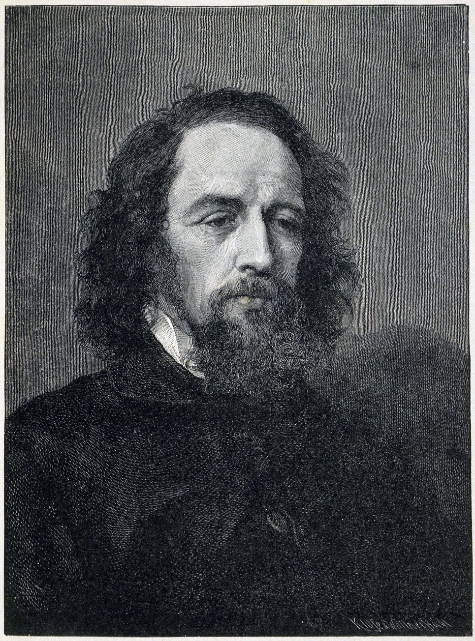 Retrato de Alfred, Lord Tennyson (1809 - 1892), poeta y dramaturgo británico del siglo XIX de Unknown artist