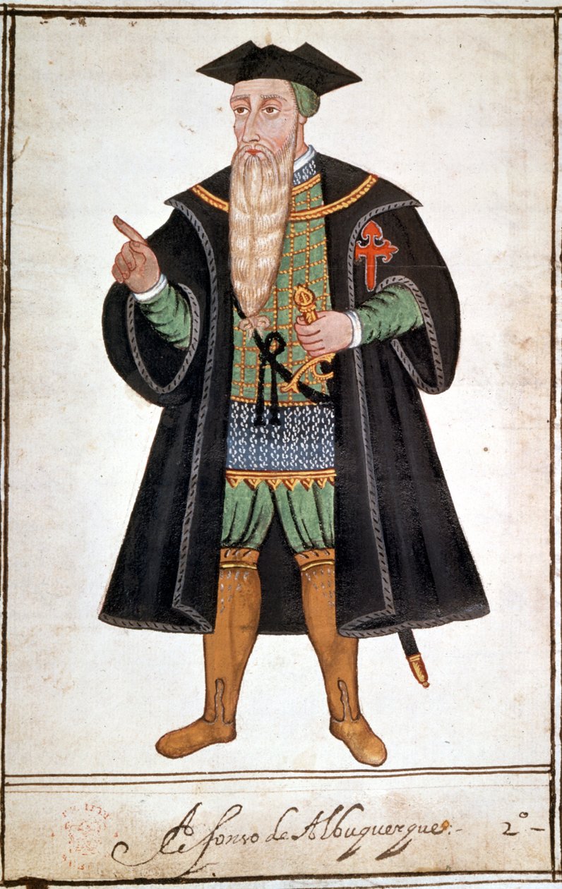 Retrato de Alfonso de Albuquerque (1453 - 1515). Manuscrito de Pedro Varretto de Resenda. Siglo XVI de Unknown artist