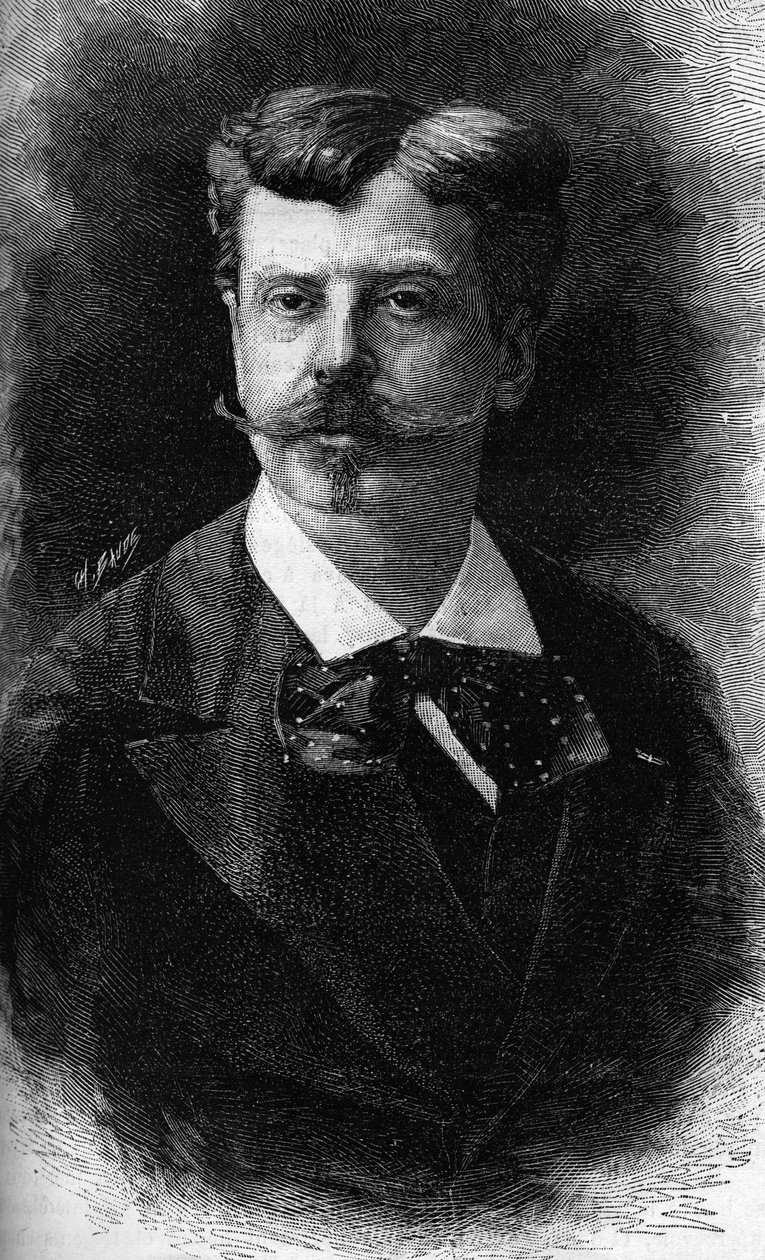 Retrato de Alphonse de Neuville, pintor francés (1835-1885) de Unknown artist