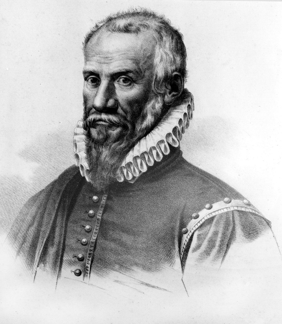 Retrato de Ambroise Paré (1509-1590), cirujano francés de Unknown artist