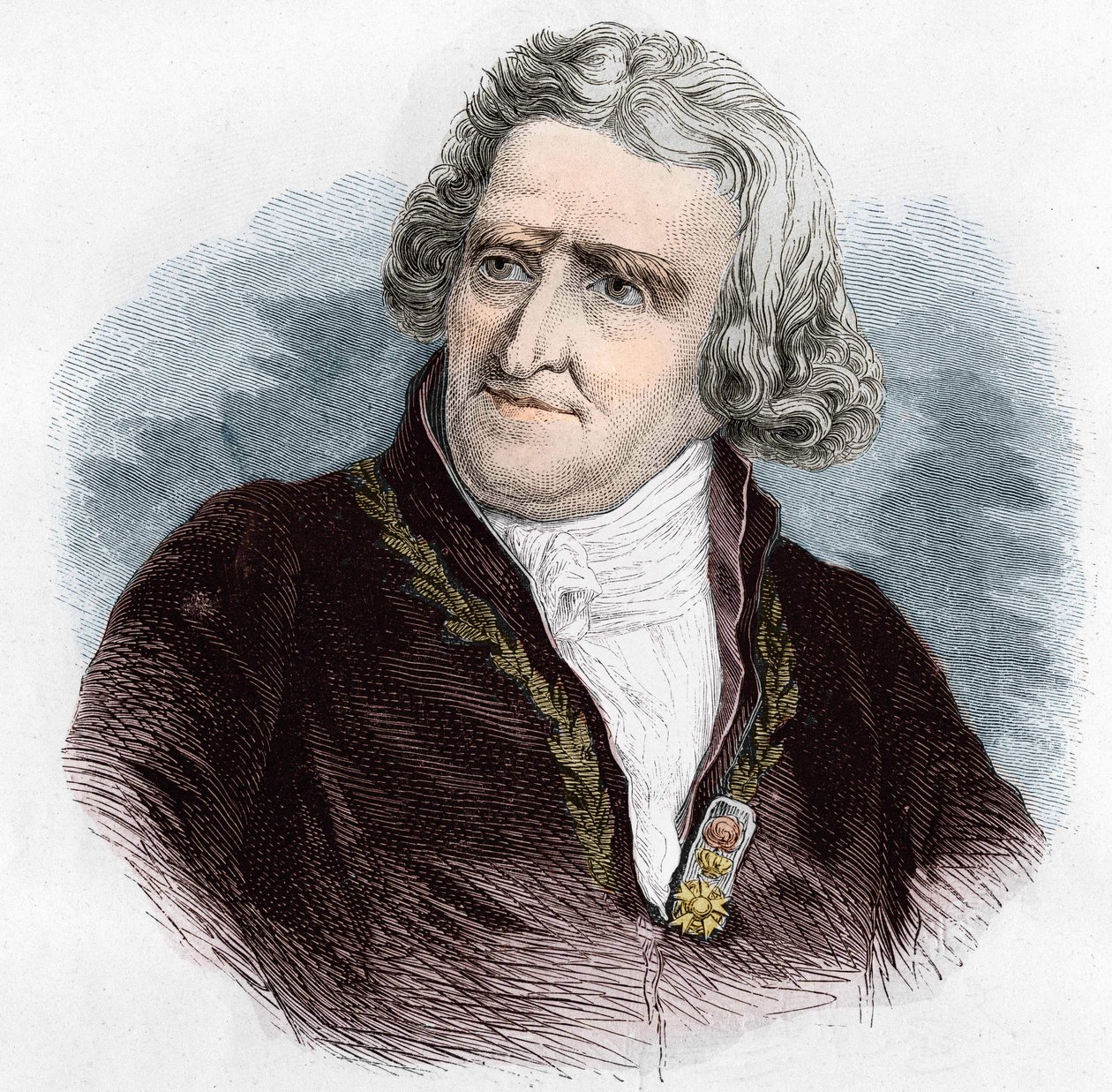 Retrato de Antoine Augustin Parmentier (1737 - 1813), farmacéutico militar y agrónomo francés. Grabado de 1866. de Unknown artist