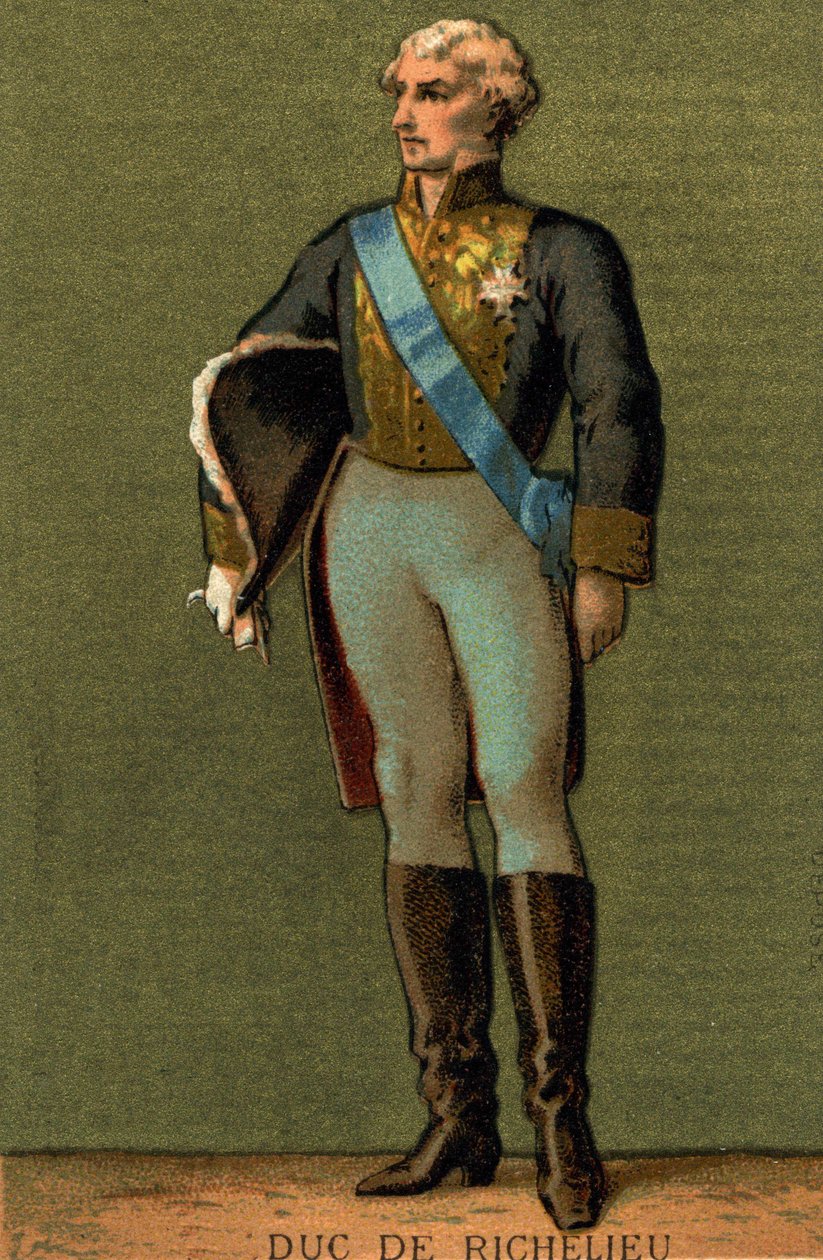 Retrato de Armand du PLESSIS, Duque de RICHELIEU (1766-1822) de Unknown artist