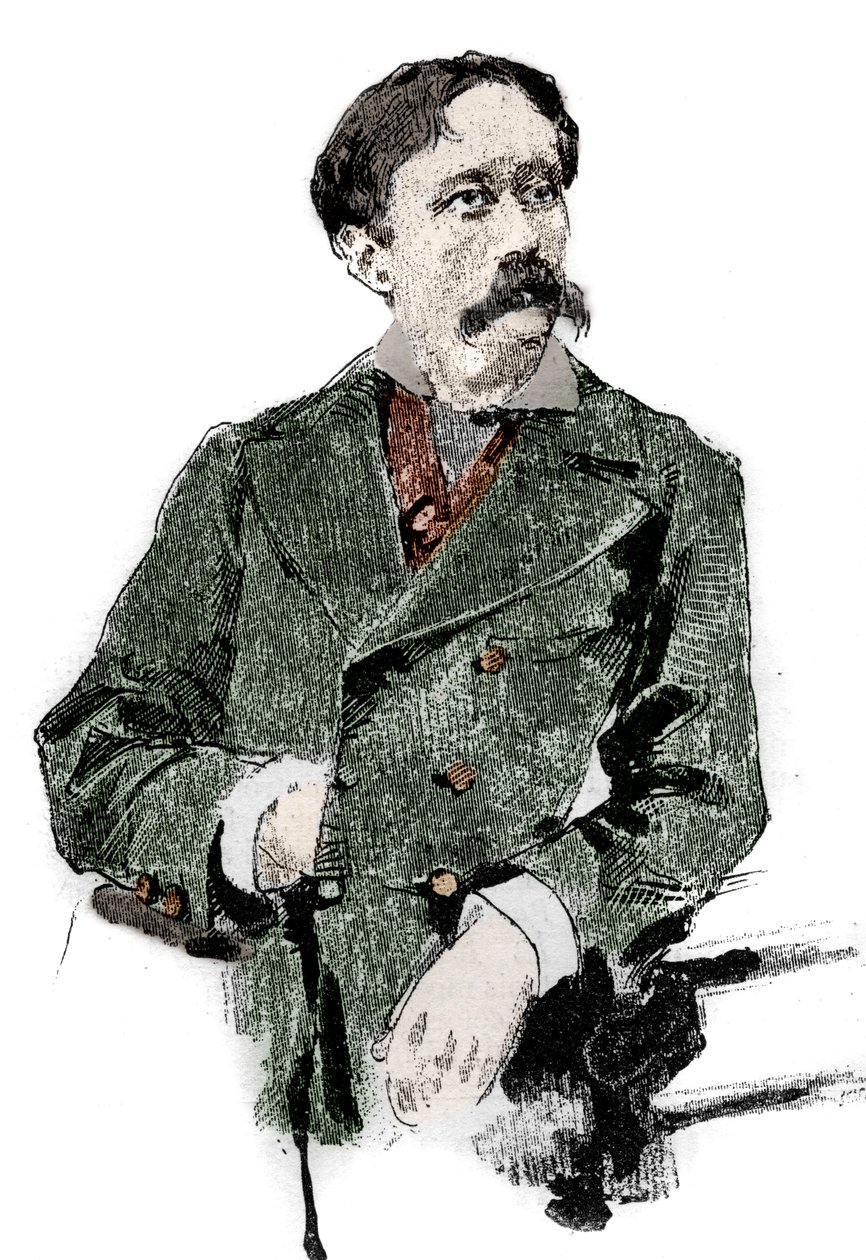 Retrato de Arrigo (o Enrico) Boito (1842-1918), libretista italiano, autor del libreto de 