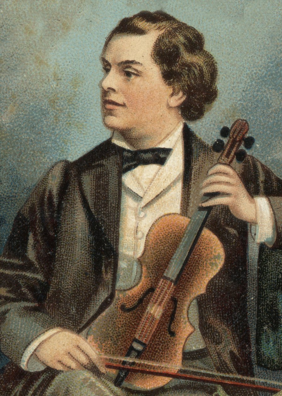 Retrato de August Wilhemj, violinista alemán (1845-1908) de Unknown artist