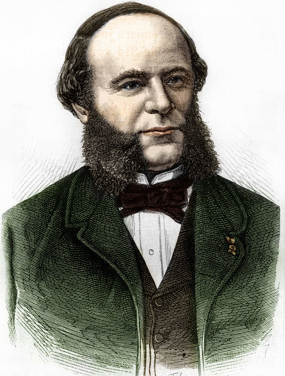 Retrato de Auguste Pouyer-Quertier (Pouyer Quertier) (1820 - 1891). Grabado de finales del siglo XIX de Unknown artist