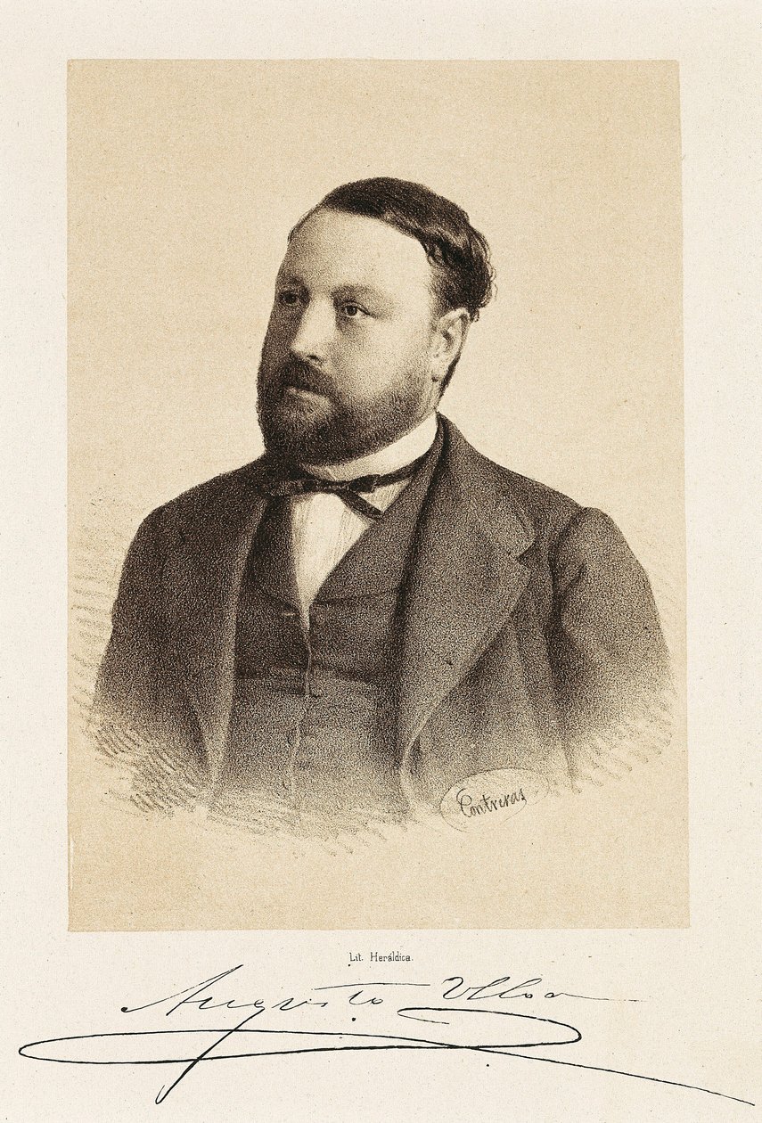 Retrato de Augusto ULLOA (1823-1879), político español. Grabado Madrid, Biblioteca Nacional de Unknown artist