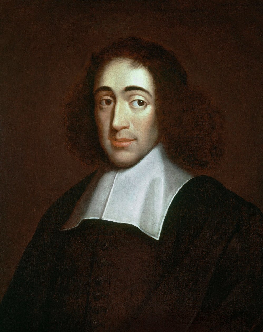 Retrato de Baruch Spinoza (1632-1677), filósofo holandés, también conocido como Bento de Espinosa o Benedictus de Spinoza o Benedictus de Spinoza - pintura anónima. Colección particular. de Unknown artist