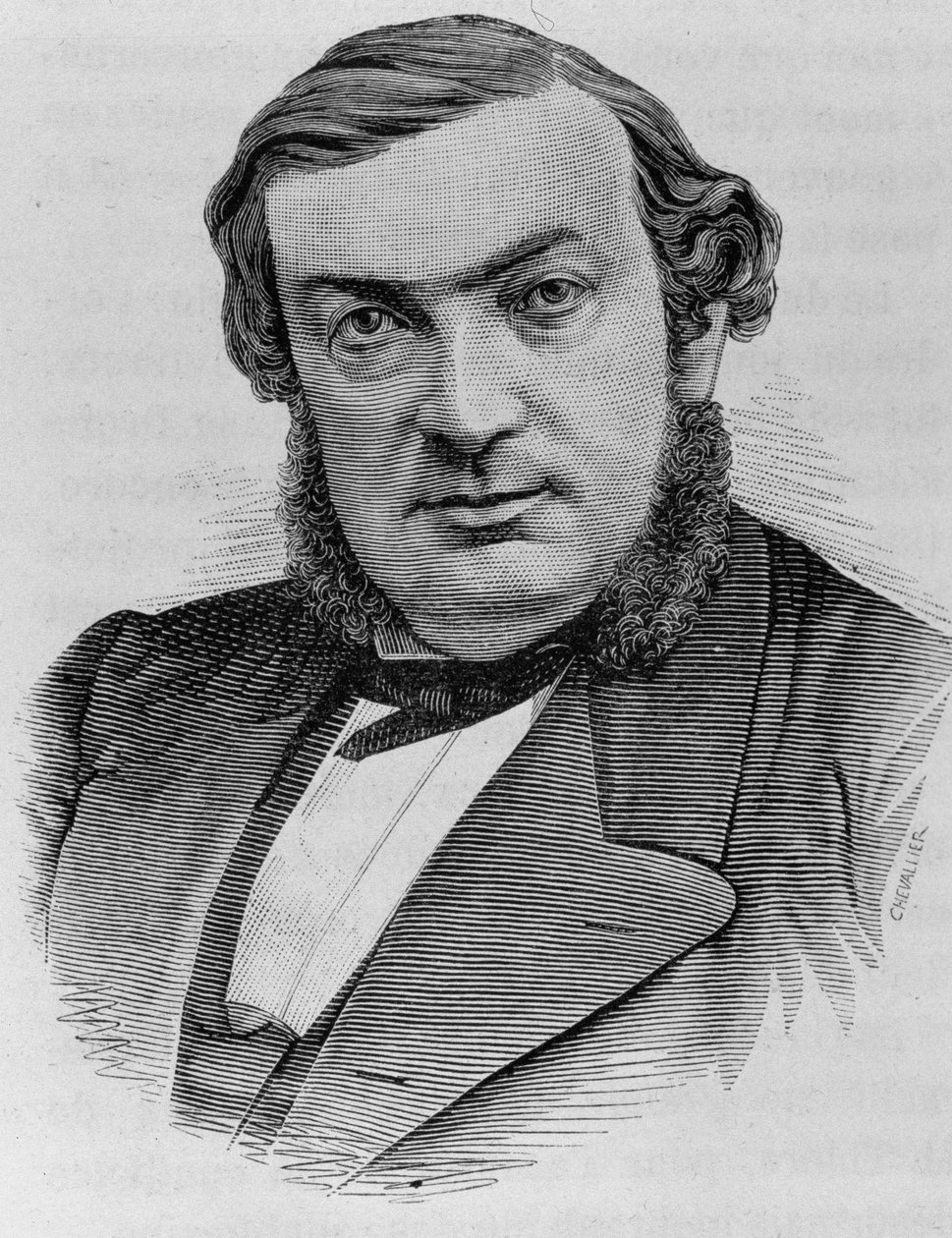 Retrato de Batbie. Grabado de finales del siglo XIX en “Historia de Francia” de H. Martin. de Unknown artist