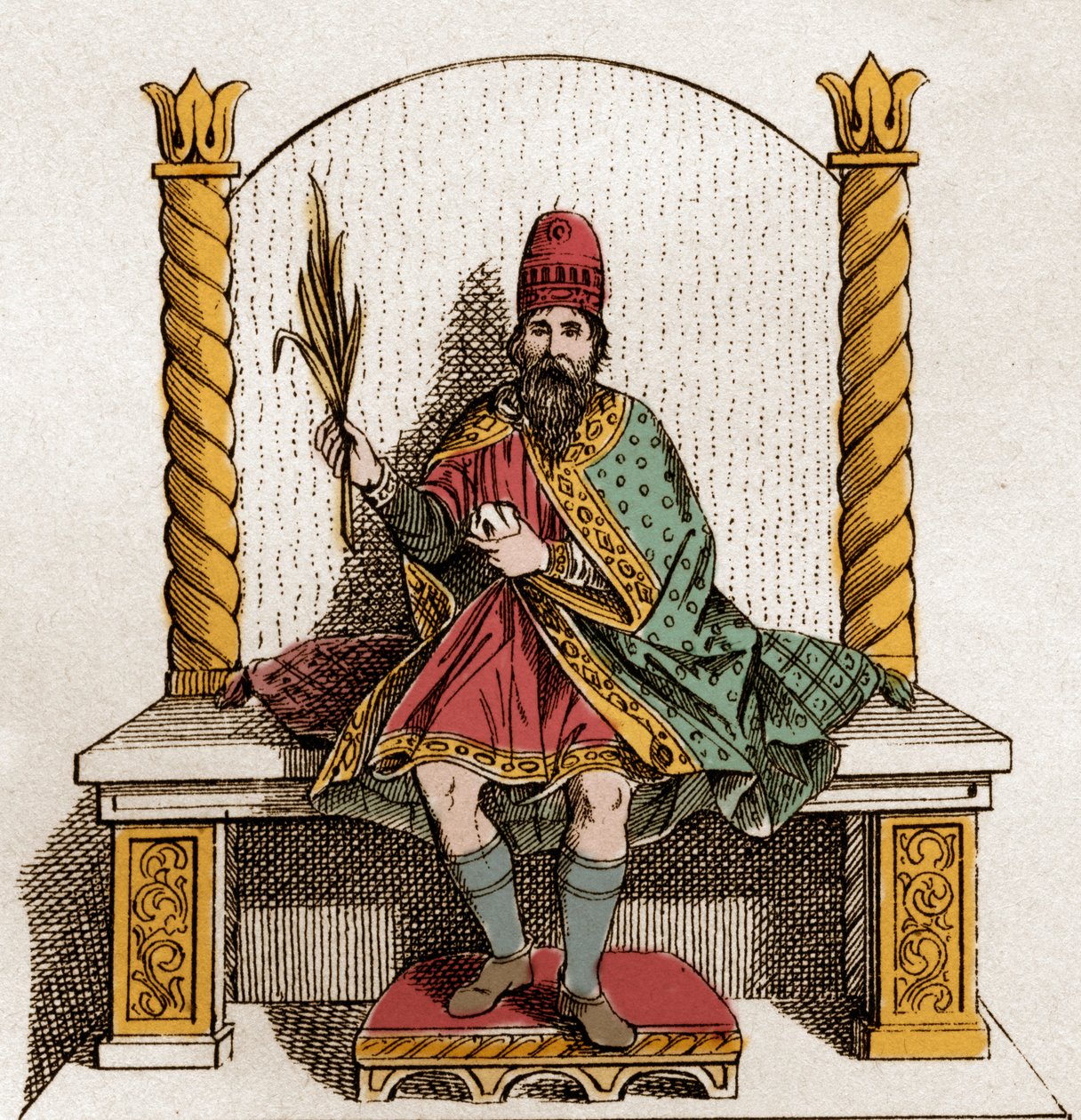 Retrato de Bonifacio III de Toscana (985-1052) Marqués de Canossa y Toscana - Bonifacio III, Margrave de Toscana o Bonifacio de Canossa - Bonifacio III di Canossa (o Bonifacio IV di Toscana) Grabado de 1861 de Unknown artist