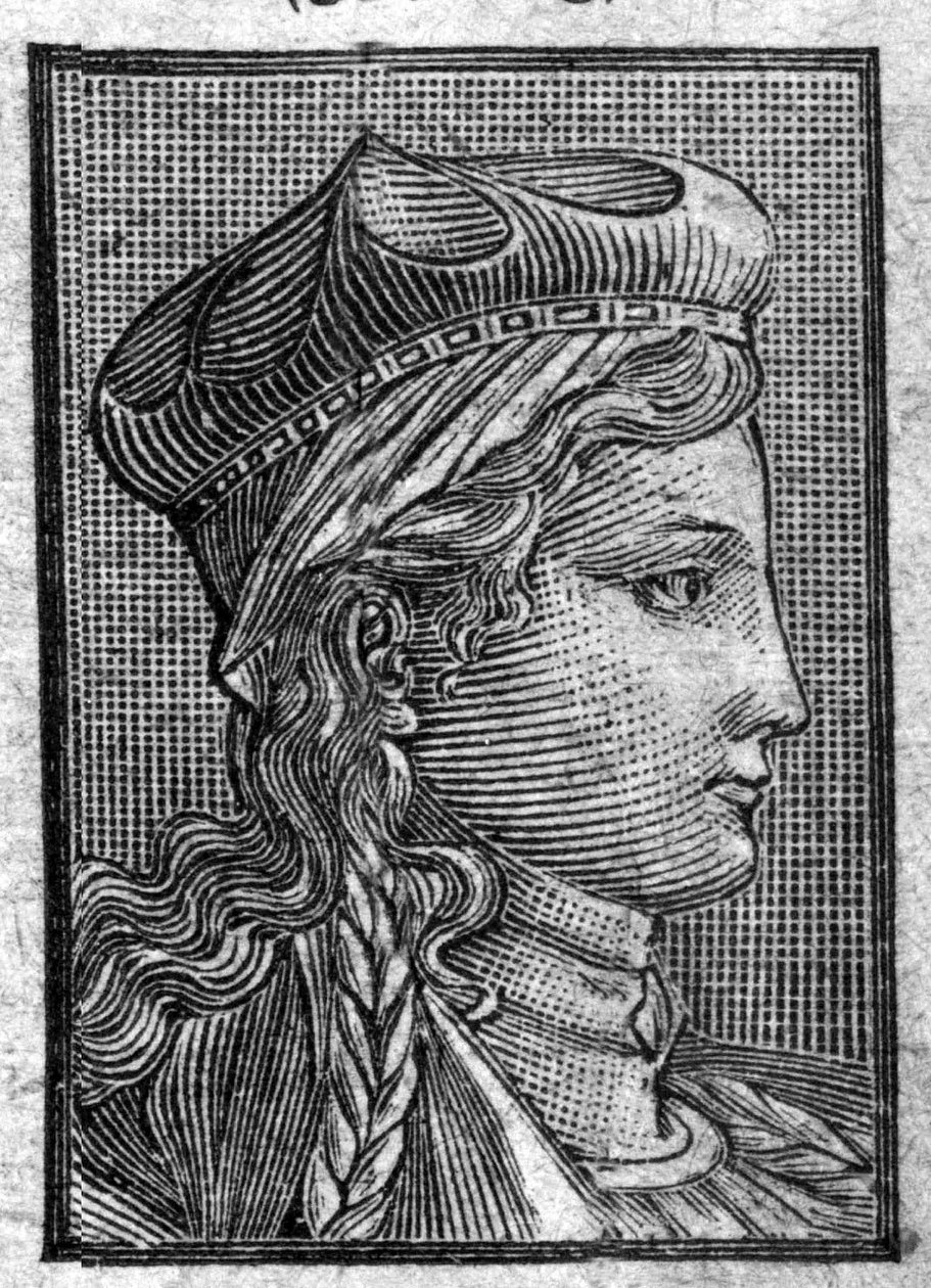 Retrato de Brunehaut (o Brunehilde) (ca. 534-613) esposa de Sigeberto I de Unknown artist