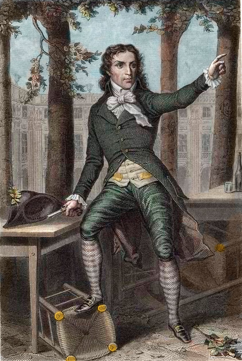 Retrato de Camille Desmoulins (1760-1794), político durante la Revolución Francesa de Unknown artist