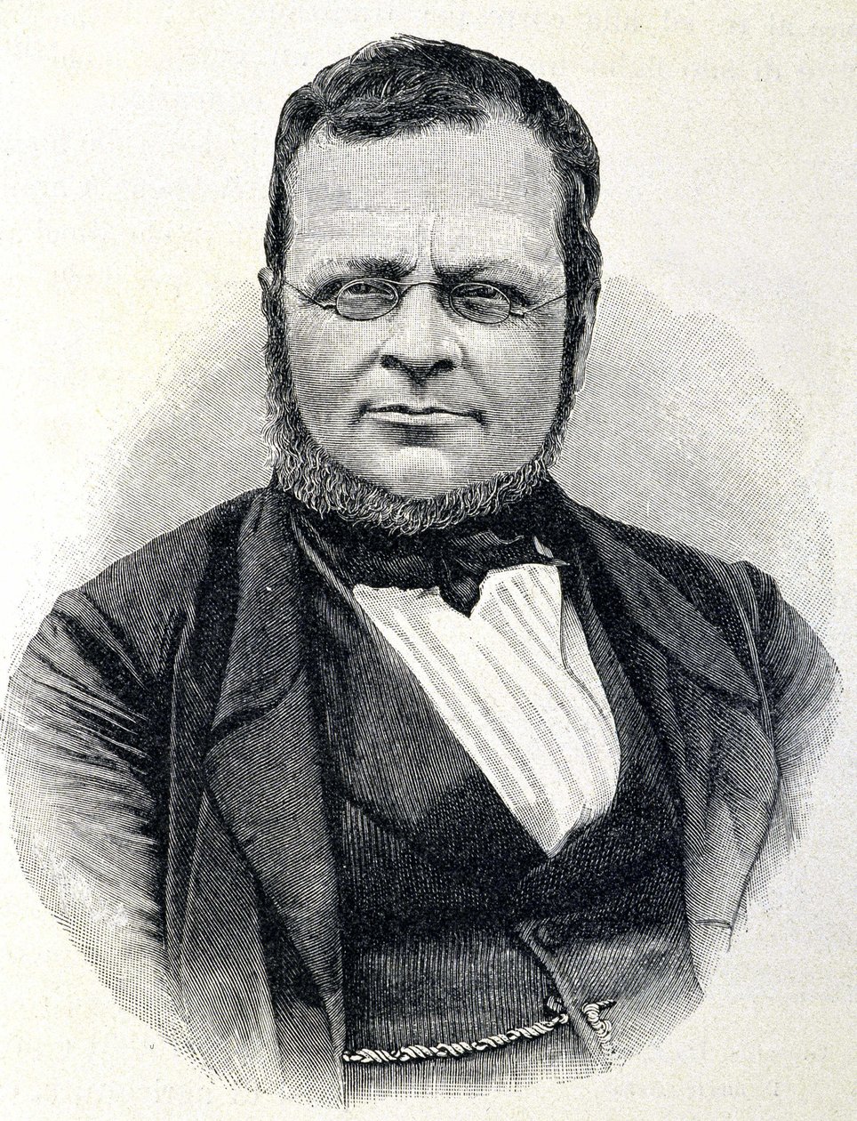 Retrato de Camillo Benso, Conde de Cavour (1810-1861), estadista italiano, después de una foto de 1860 de Unknown artist