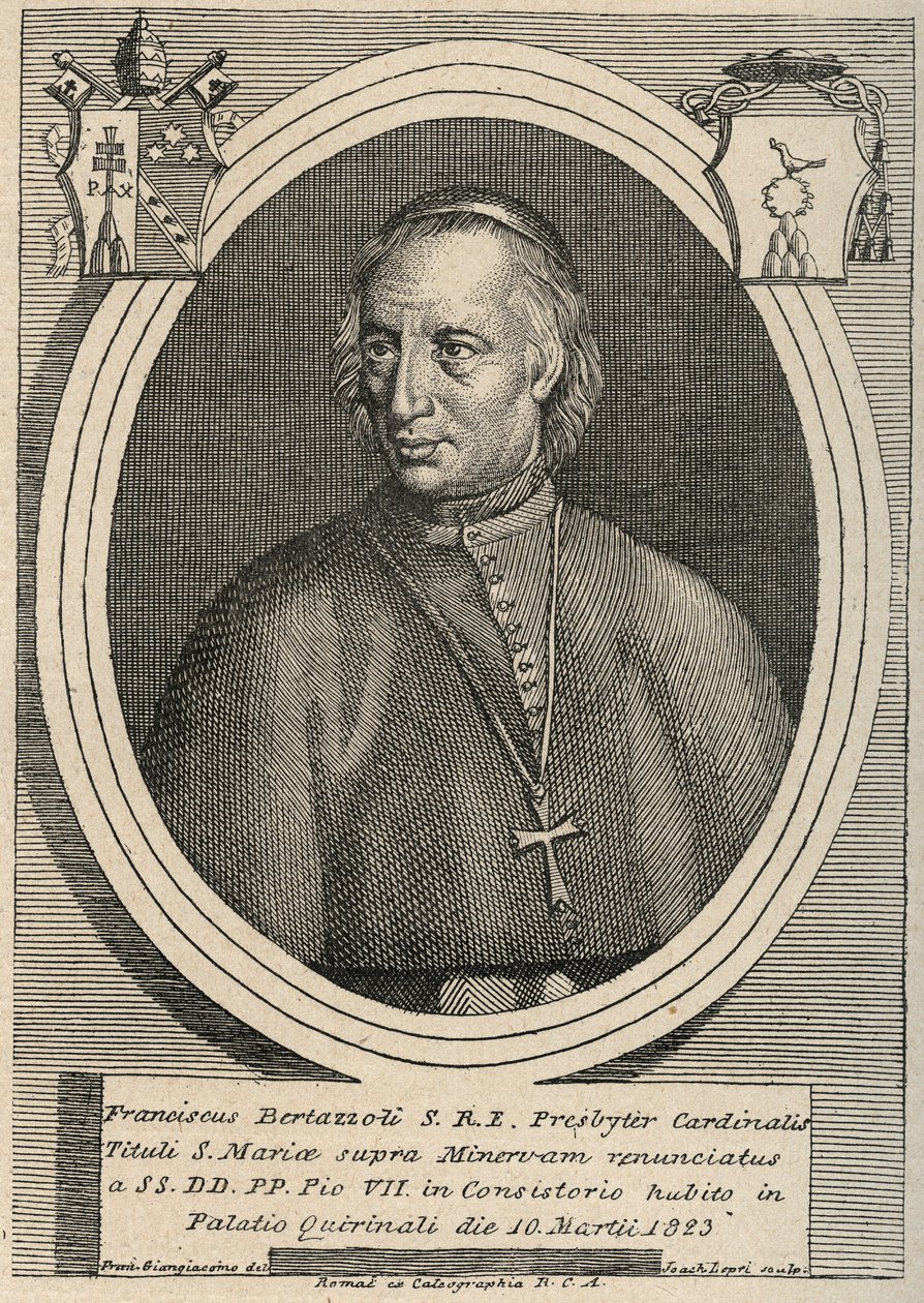 Retrato del Cardenal Francesco Bertazzoli (1754-1830) de Unknown artist