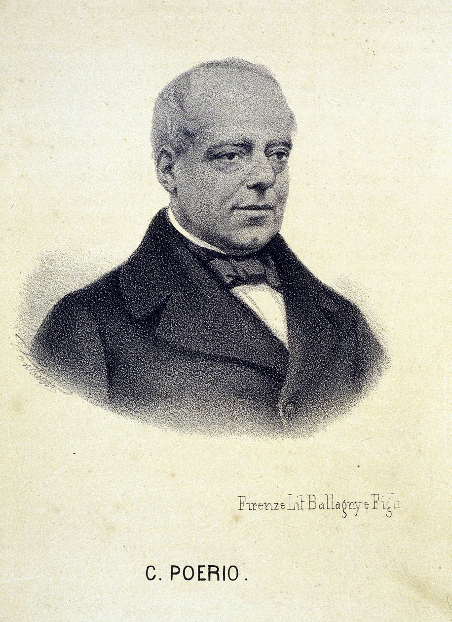 Retrato de Carlo Poerio (1803-1867), revolucionario italiano de Unknown artist
