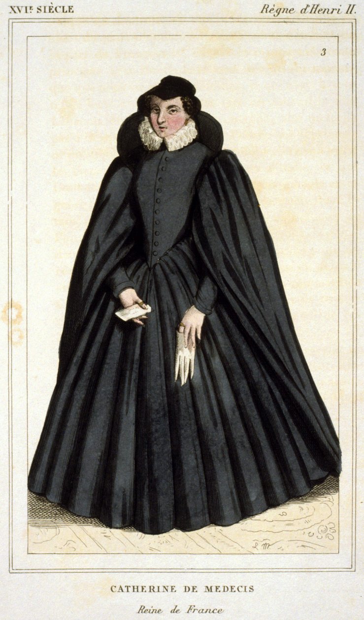 Retrato de Catalina de Médici (Caterina de Medici) (1519 - 1589), grabado a principios del siglo XIX. de Unknown artist