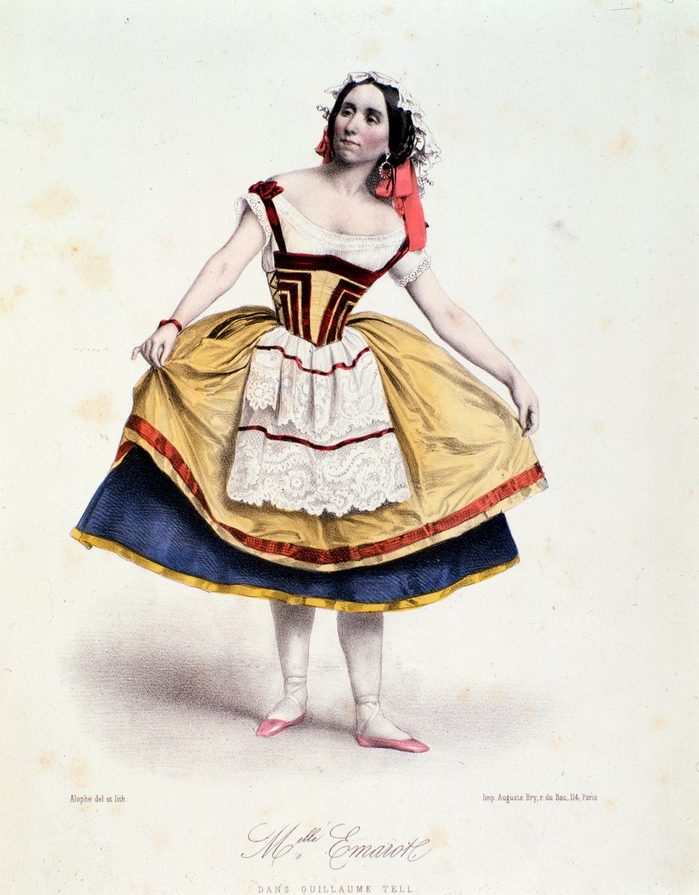 Retrato de Celestine Emarot en Guillaume Tell, ballet de Gioacchino Rossini, c.1858 de Unknown artist