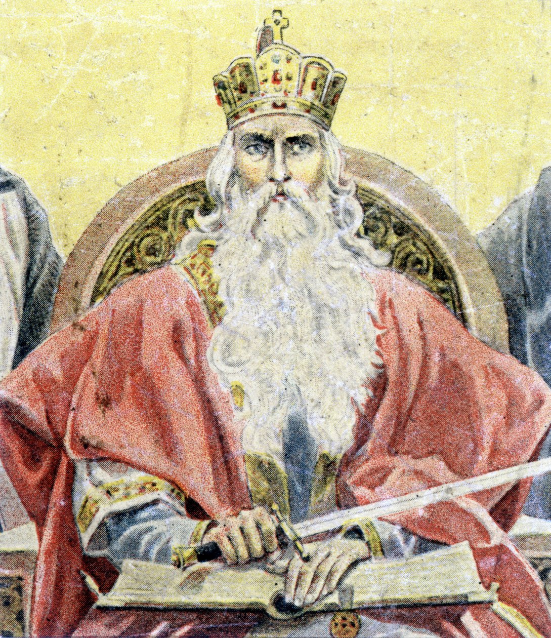 Retrato de Carlomagno - grabado de Unknown artist