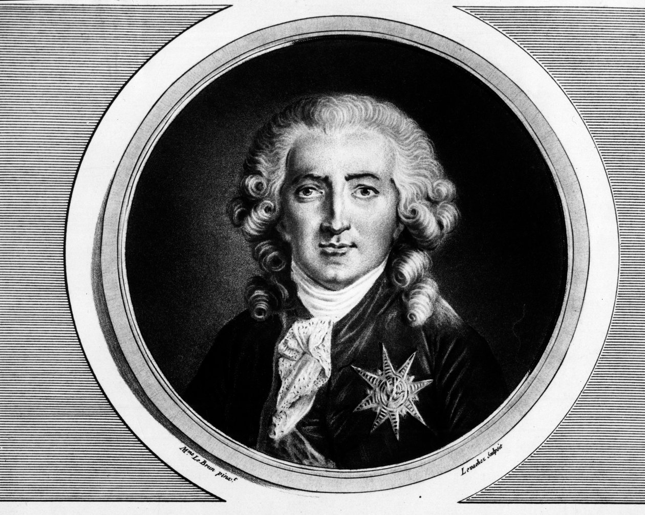Retrato de Charles Alexandre de Calonne (1734-1802). Grabado en 
