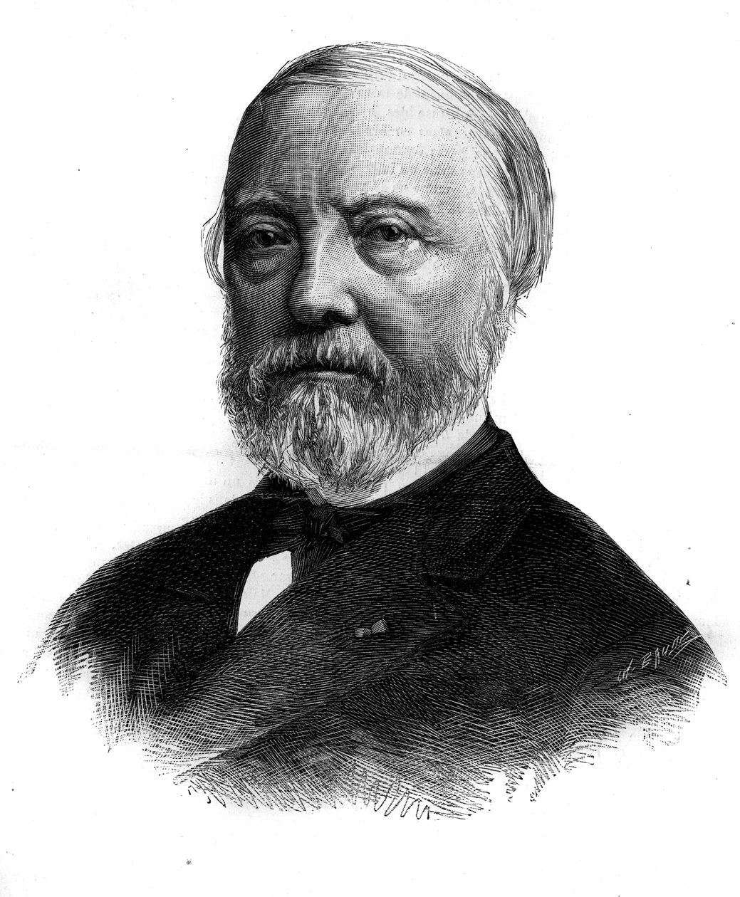 Retrato de Charles Blanc (1813-1882), crítico de arte y académico francés. Grabado en “Le Monde Illustré” n°1294 del 21 de enero de 1882 de Unknown artist