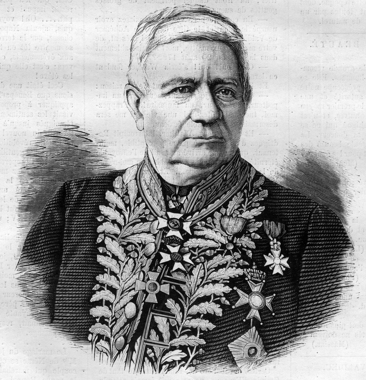 Retrato de Charles Joseph Pascal de Luesemans (1808-1882) político belga - grabado de 1882 de Unknown artist