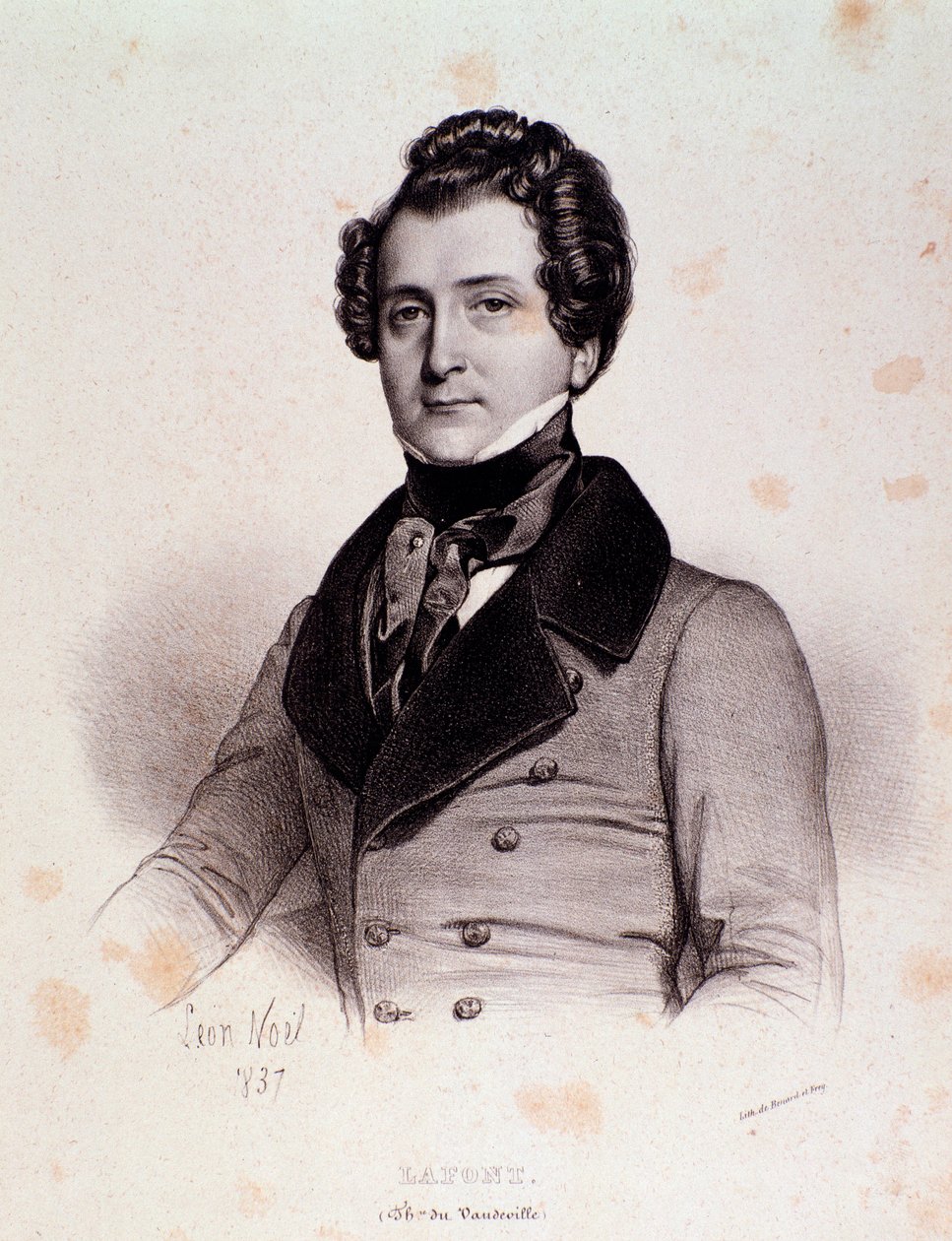 Retrato de Charles Philippe Lafont (grabado) de Unknown artist