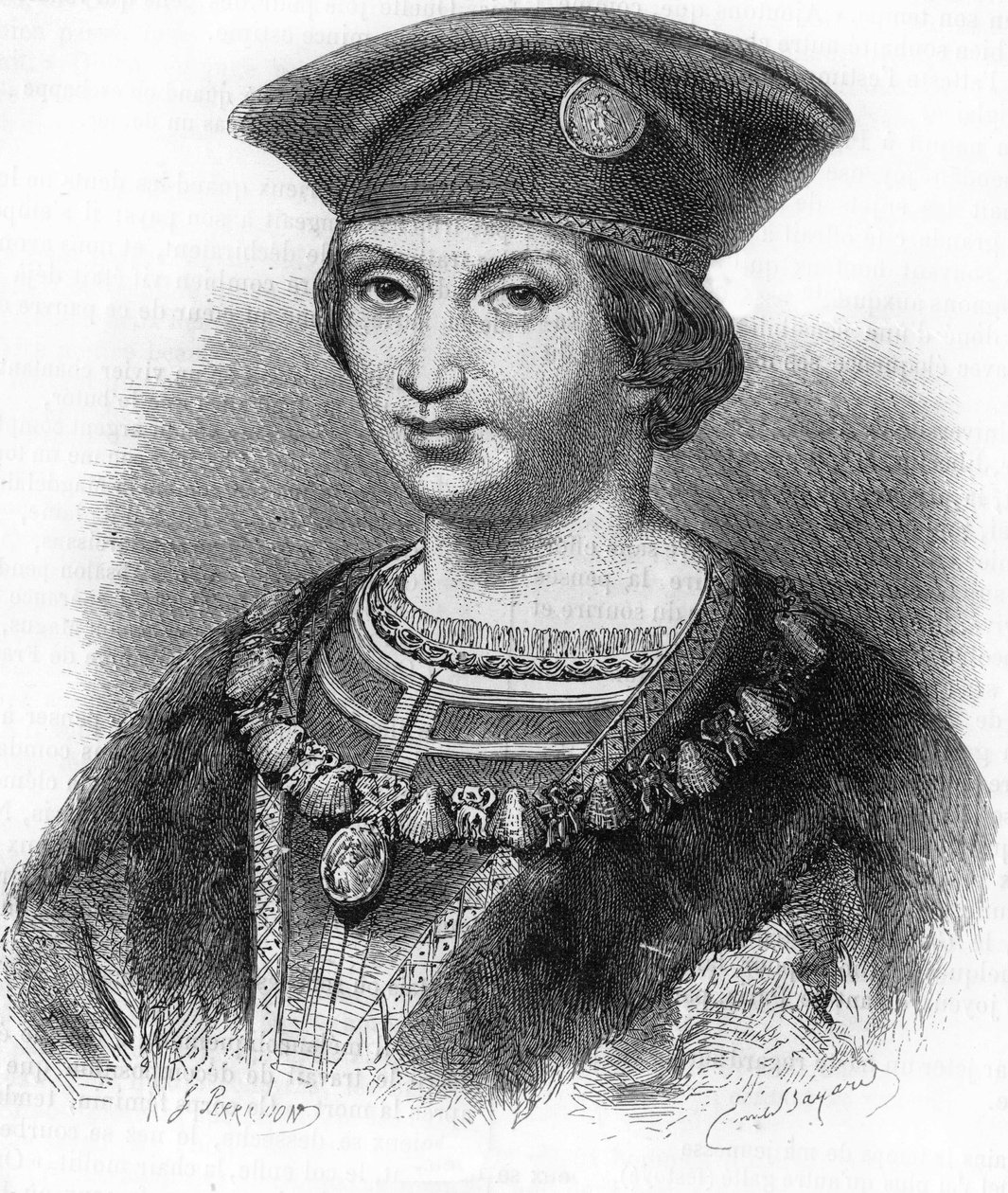 Retrato de Carlos VIII Rey de Francia (1470-1498). de Unknown artist