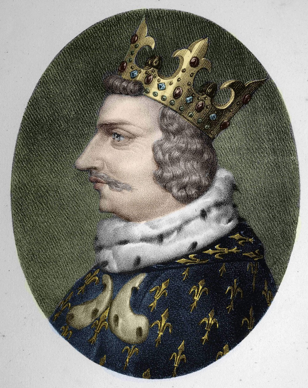 Retrato de Carlos V el Sabio (1338-1380), Rey de Francia de Unknown artist