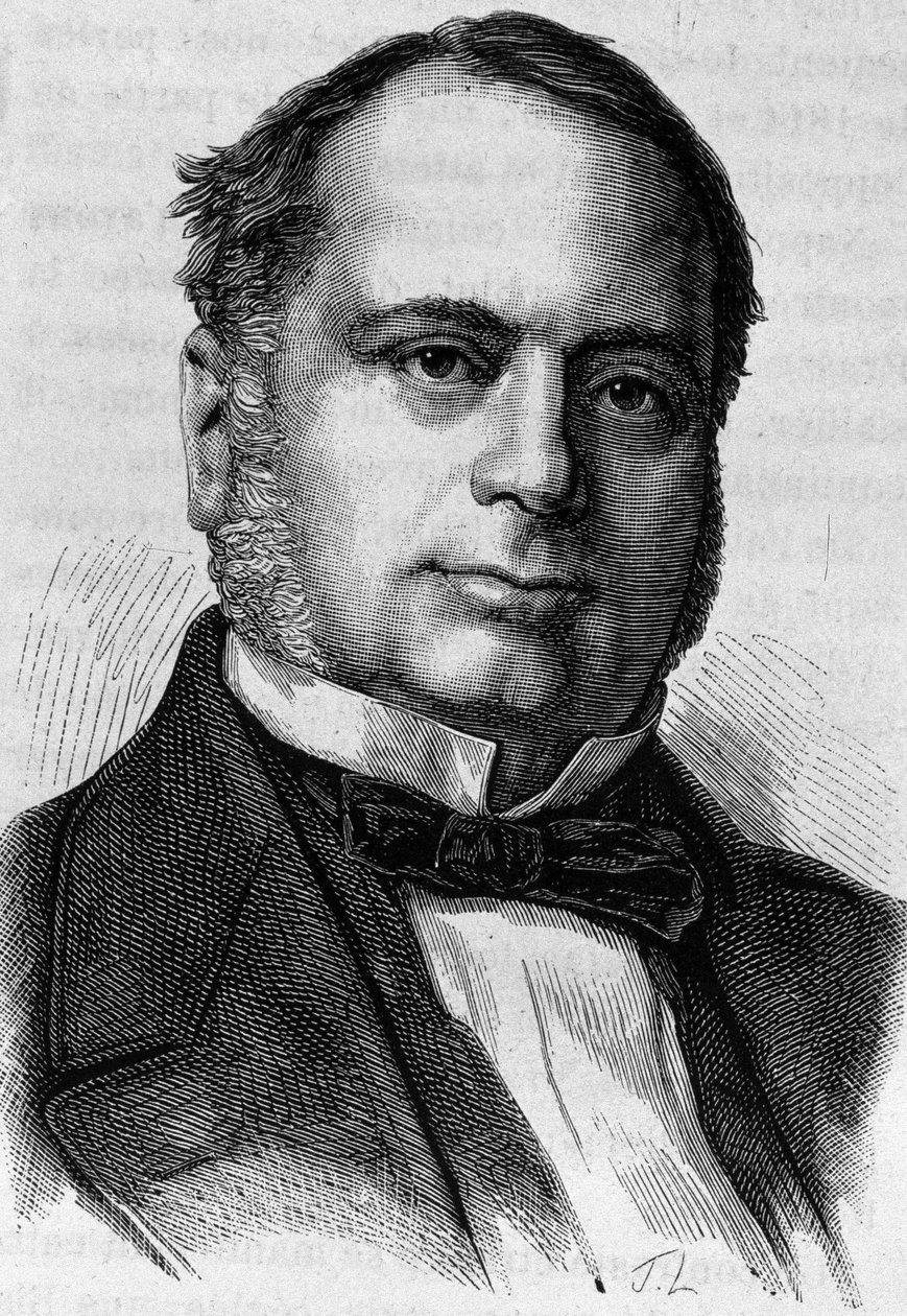 Retrato de Charles Valletta (? - 1881). Grabado de finales del siglo XIX en “Histoire de France” de H. Martin de Unknown artist