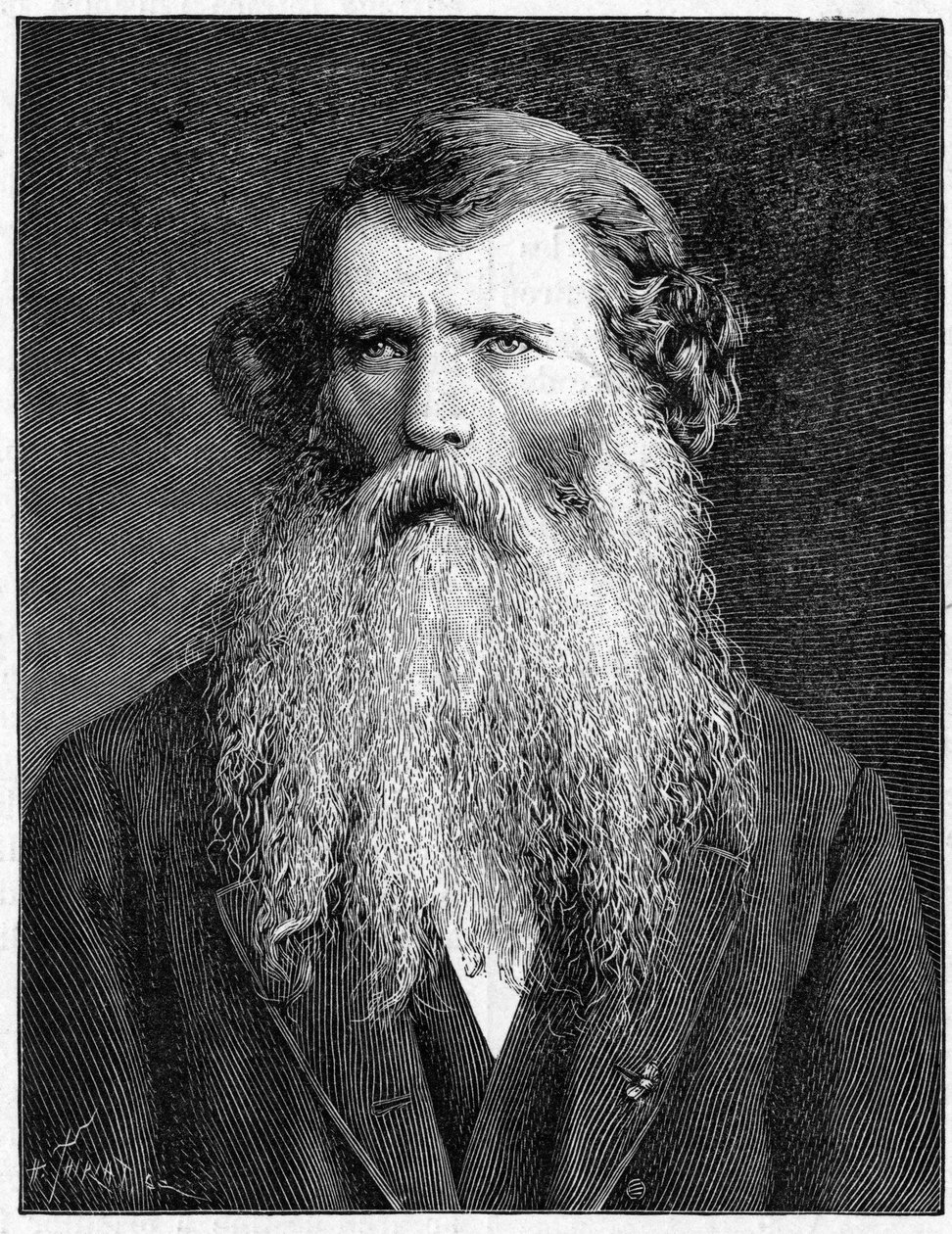 Retrato de Charles Victor Naudin, botánico francés. (1815-1899). Grabado de 1898 en “La Nature. Revue des sciences et de leurs applications aux arts et à l