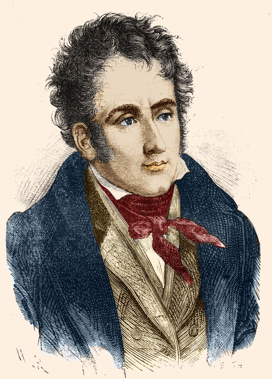 Retrato de Chateaubriand. Grabado del siglo XIX de Unknown artist