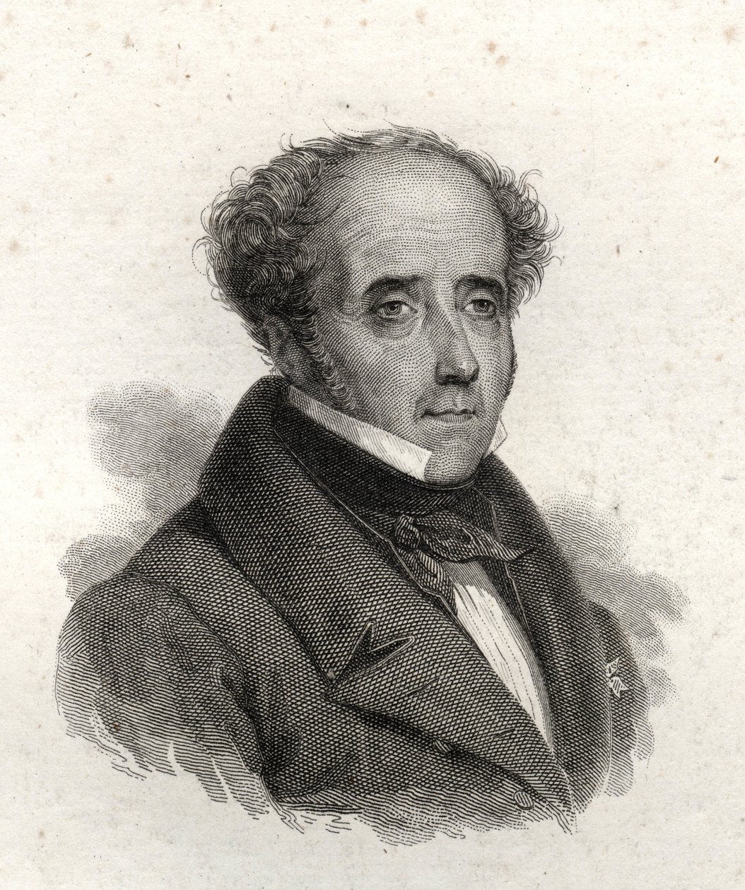 Retrato de Chateaubriand, grabado del siglo XIX de Unknown artist