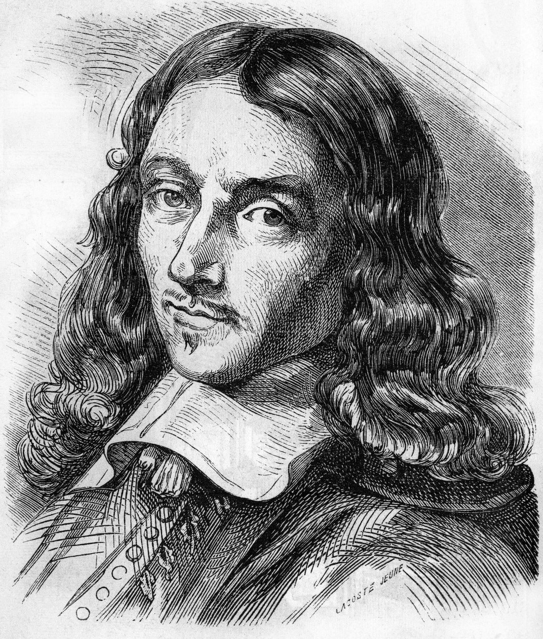 Retrato de Claude Perrault (1613-1688), arquitecto, médico y físico francés. Grabado de 1866 de Unknown artist