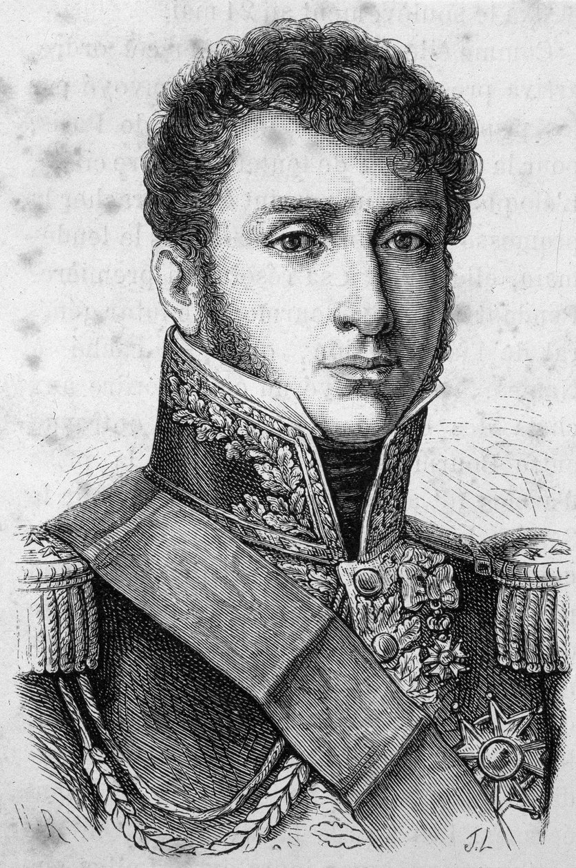 Retrato del Conde Charles Tristan de Montholon, general francés (1783-1853). de Unknown artist