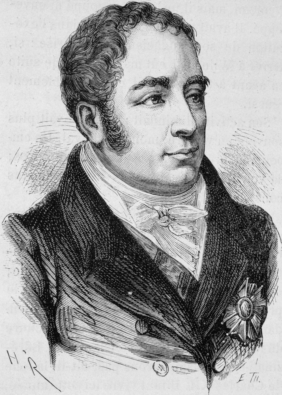 Retrato del Conde Pierre Bruno Daru (1767 - 1829). Grabado de finales del siglo XIX en “Histoire de France” de H. Martin de Unknown artist