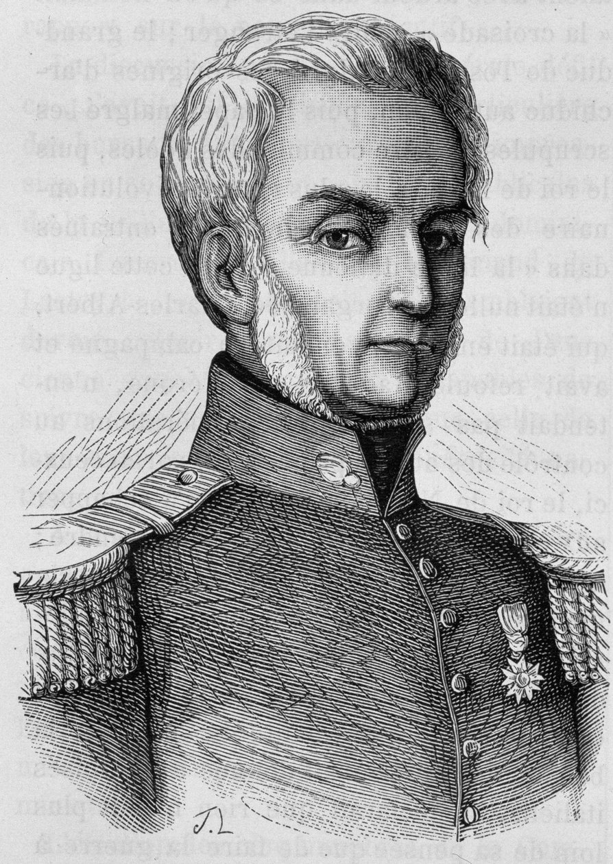 Retrato de Courtais. Grabado de finales del siglo XIX en “Histoire de France” de H. Martin de Unknown artist