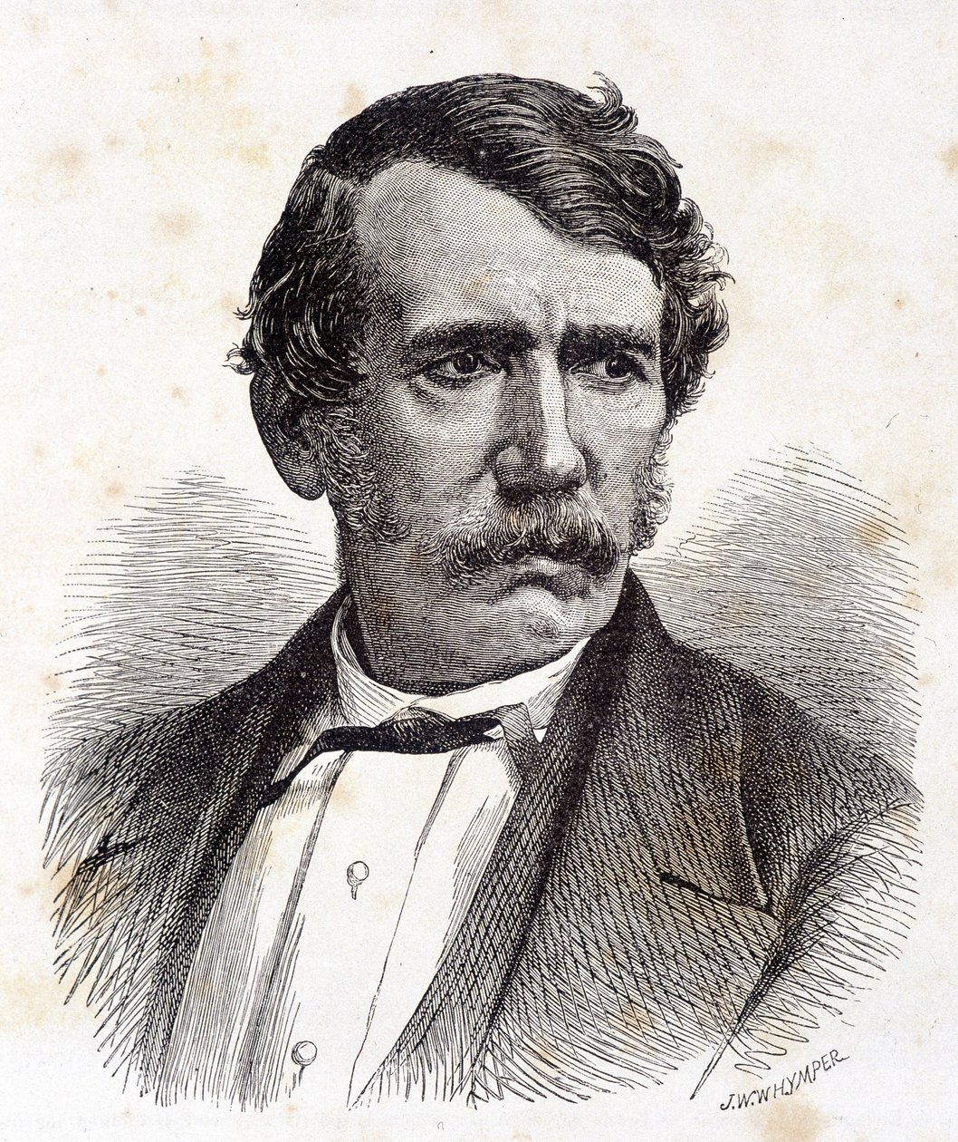 Retrato de David Livingstone, misionero y explorador británico (1813-1873) - en “Tour du Monde”, 2do sem. 1875 de Unknown artist