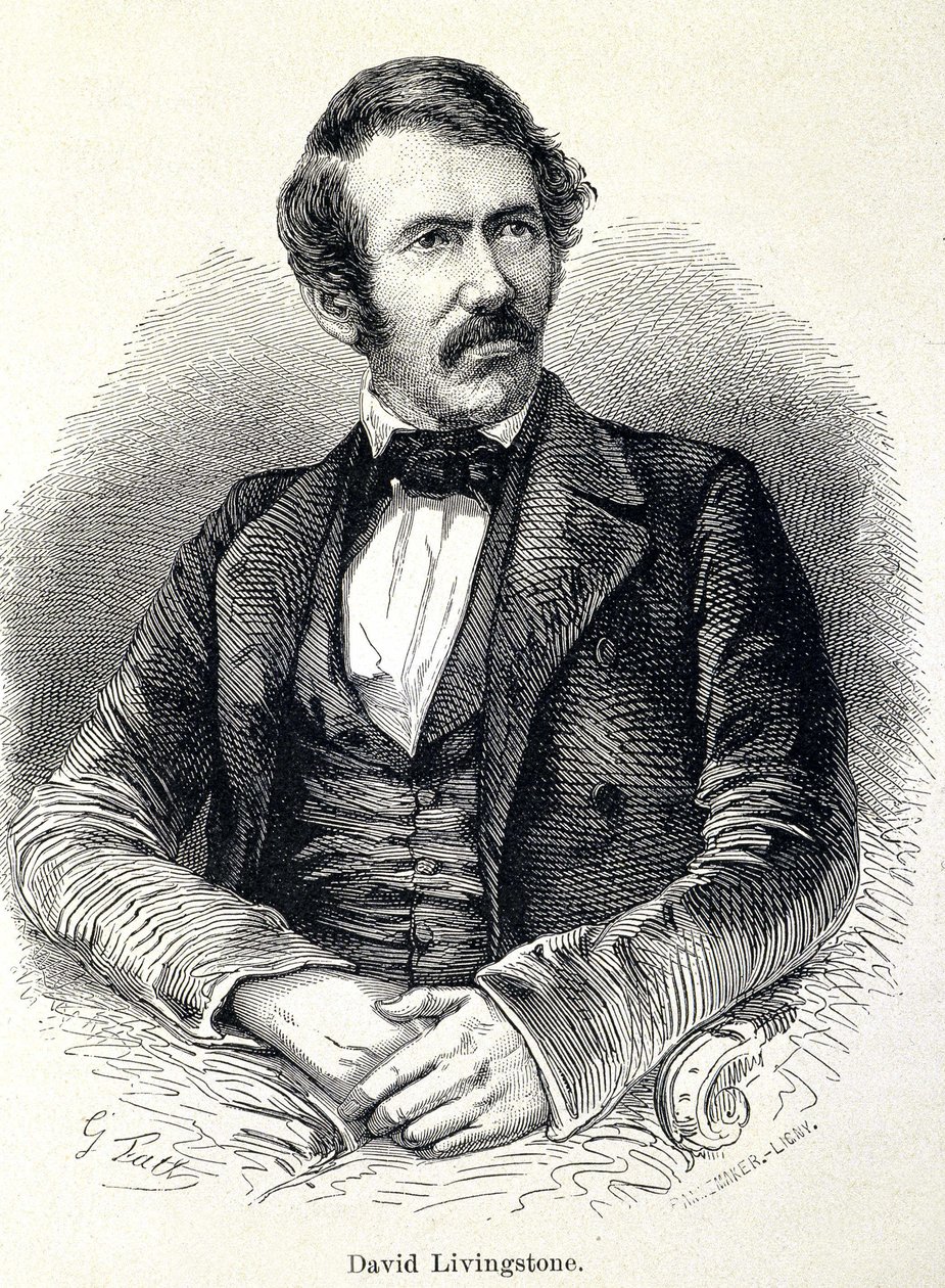 Retrato de David Livingstone, misionero escocés (1813-1873) de Unknown artist