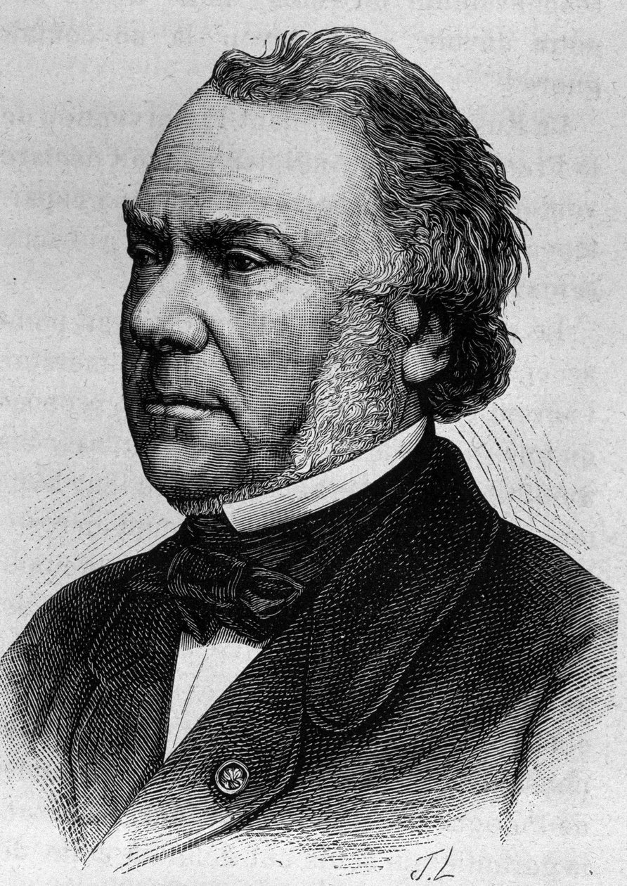 Retrato de Delangle. Grabado de finales del siglo XIX en “Historia de Francia” de H. Martin de Unknown artist