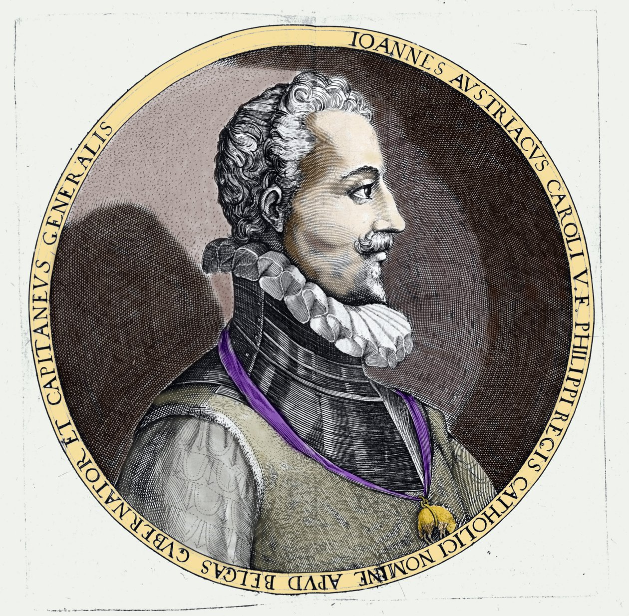 Retrato de Don Juan de Austria (1547-1578), hijo ilegítimo de Carlos V (1500 - 1558). Grabado de Unknown artist