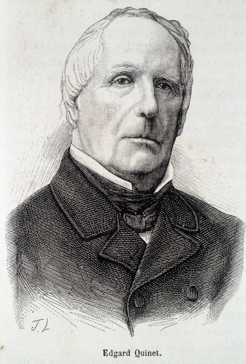 Retrato de Edgar (Edgard) Quinet, historiador francés (1803 - 1875) de Unknown artist