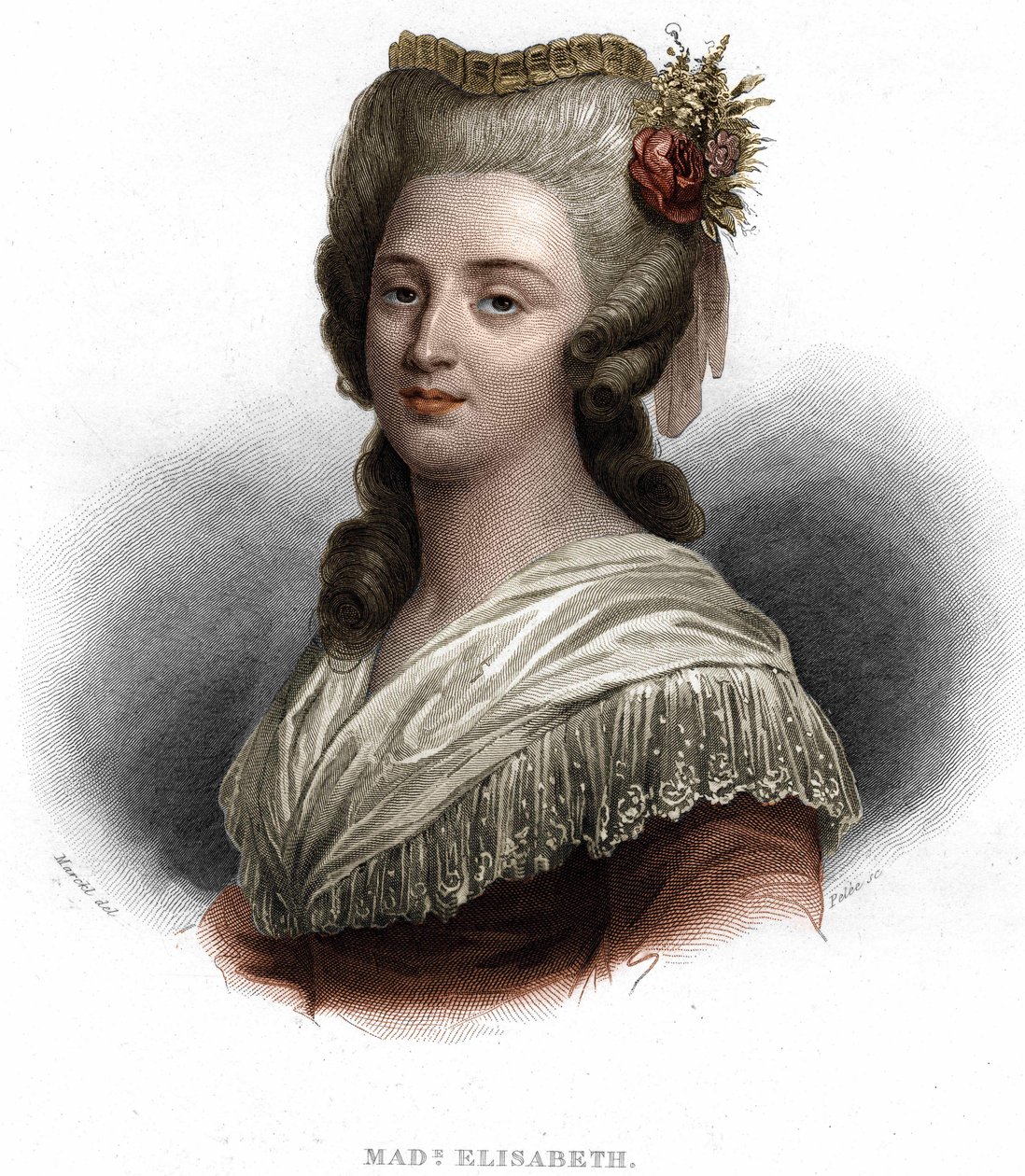 Retrato de Elisabeth Philippine Marie Hélène de Francia, conocida como Madame Elisabeth, hermana del rey Luis XVI (1764-1794) de Unknown artist