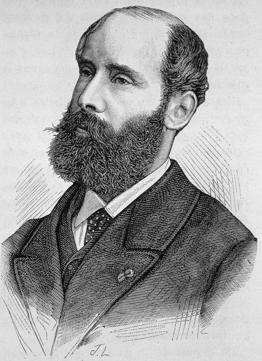 Retrato de Emile Keratry (1832-1904). Grabado de finales del siglo XIX en 