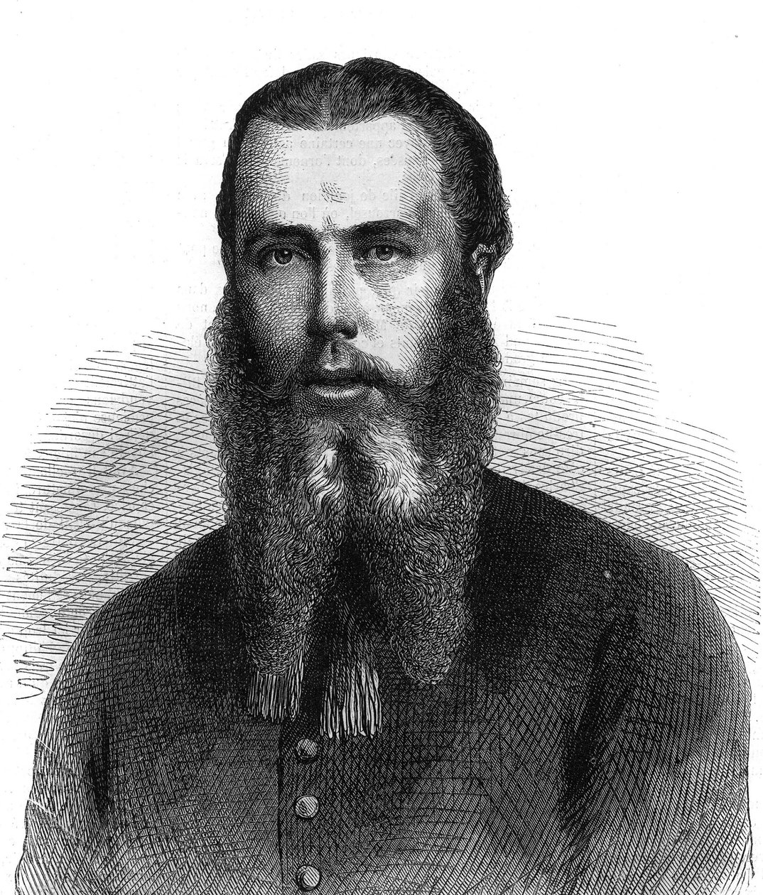 Retrato del Emperador Maximiliano I de México (1832-1867). Grabado en "L
