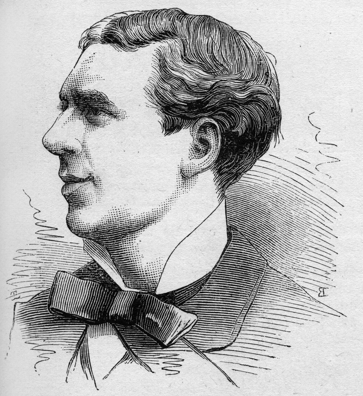Retrato de Ernest Coquelin dit Poppy le Cadet (1848-1909), comediante francés, miembro de la Comédie Française. Grabado en 