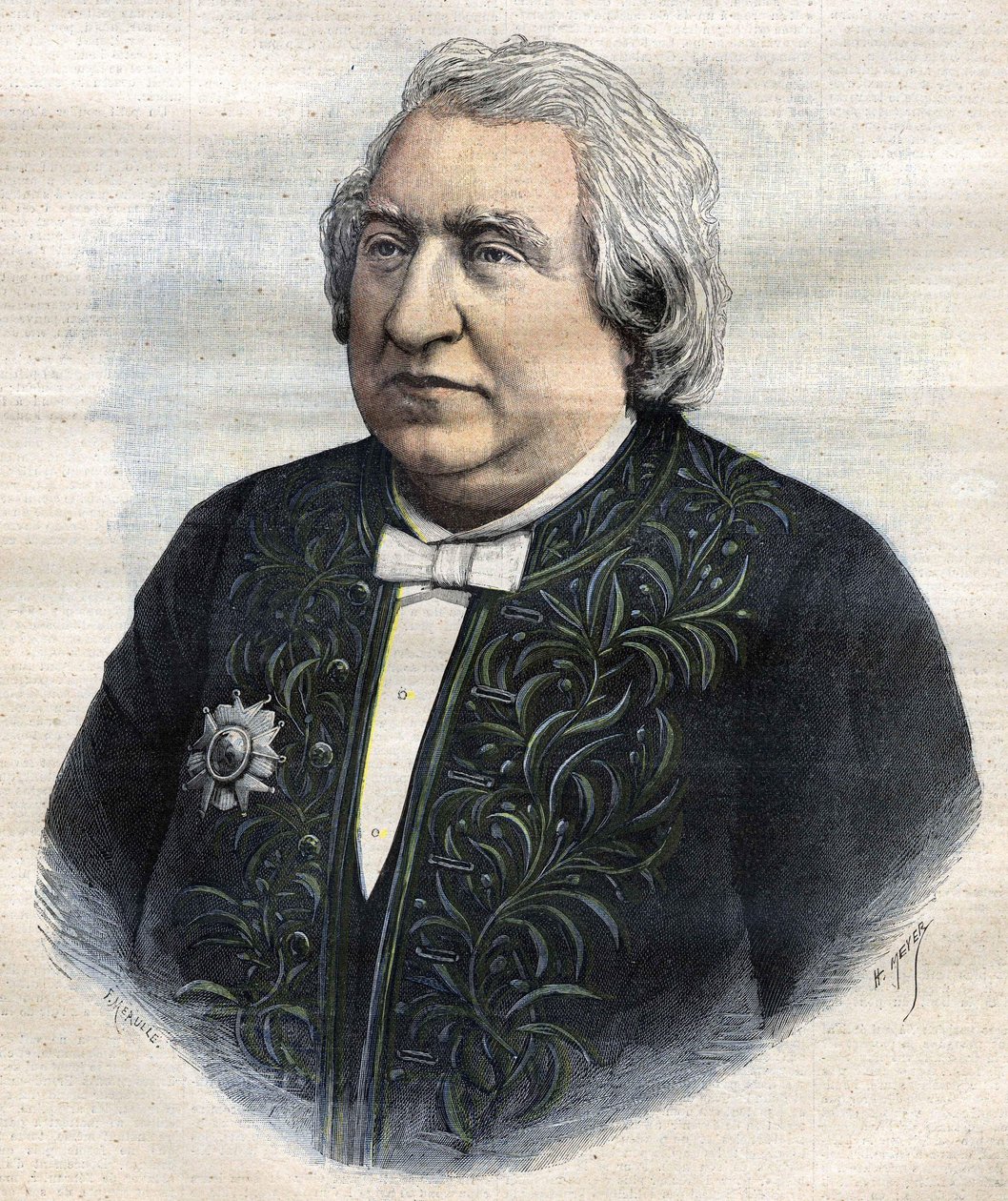 Retrato de Ernest Renan en traje de académico de Unknown artist