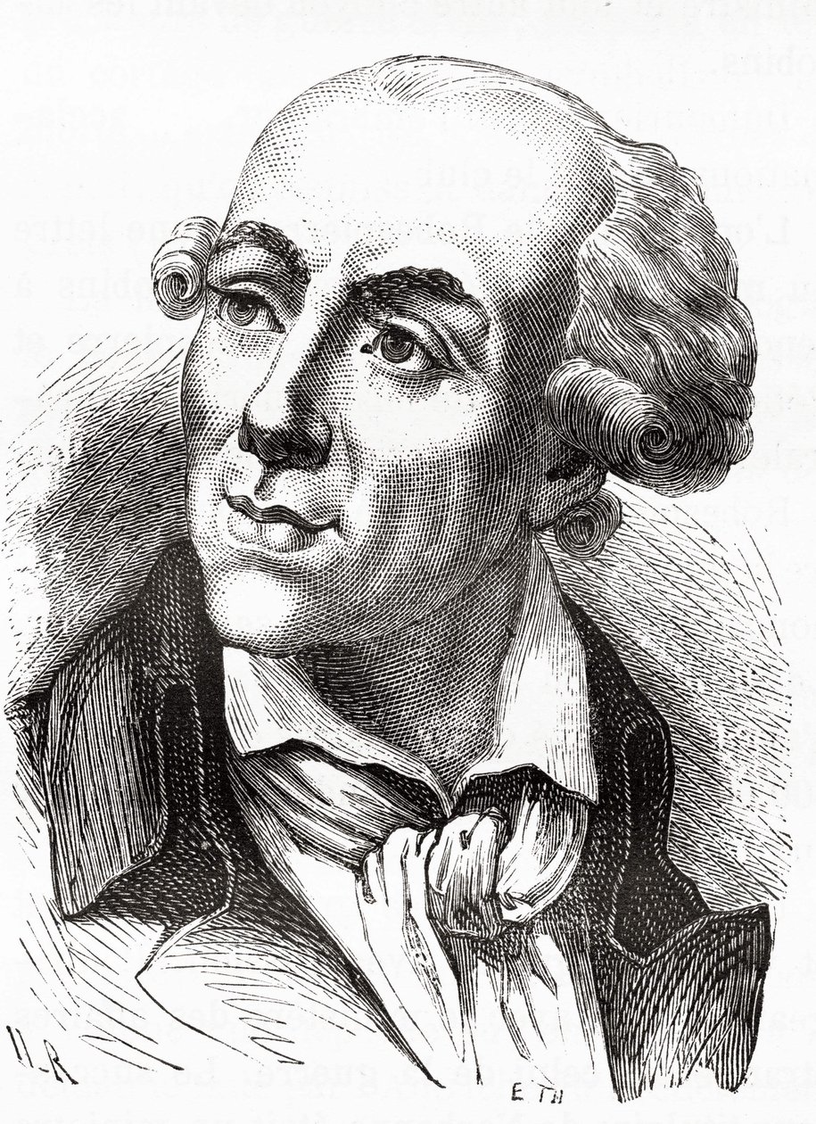 Retrato de Etienne Clavière (1768 - 1793), Ministro de Finanzas en el gobierno girondino (marzo de 1792) - en Histoire de France de Henri Martin. de Unknown artist