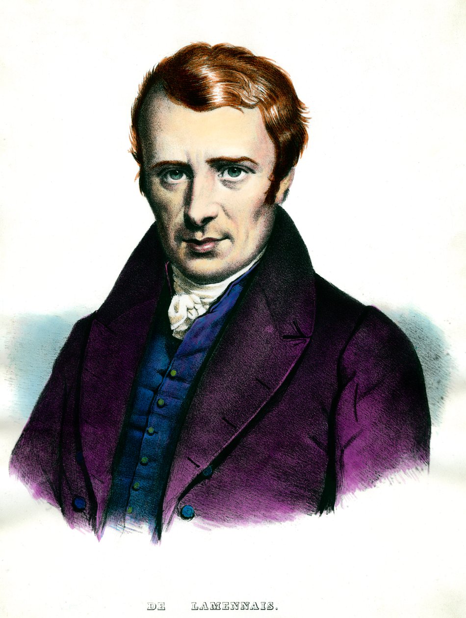 Retrato de Felicité Robert de Lamennais (1782-1854) escritor francés de Unknown artist