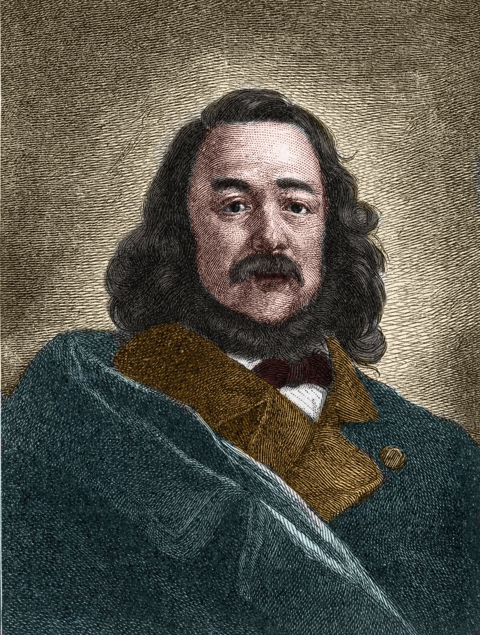 Retrato de Ferdinand Freiligrath (1810-1876) escritor alemán. de Unknown artist