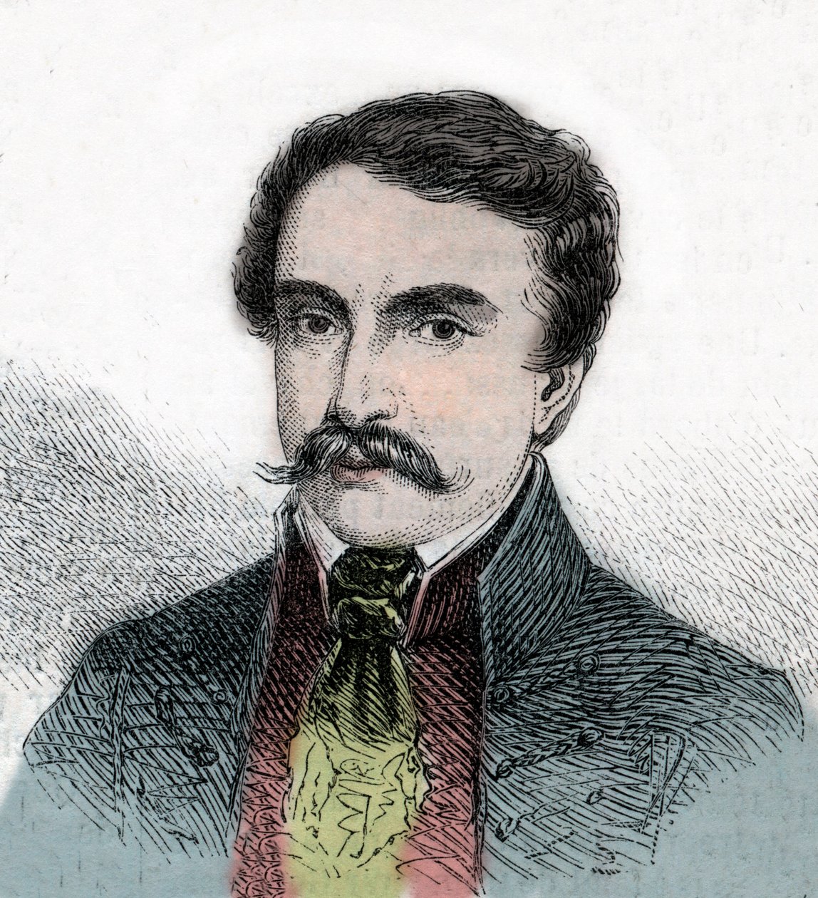 Retrato de Ferenc Deak, político húngaro - Grabado en “El Mundo Ilustre” de Unknown artist