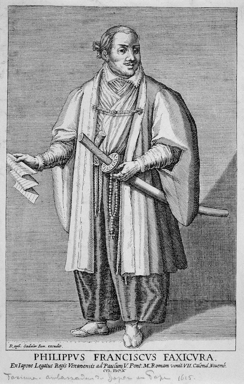 Retrato de Filippo Francesco Faxicura (Philip Francis Faxicura o Tsunenaga Hasekura) de Unknown artist
